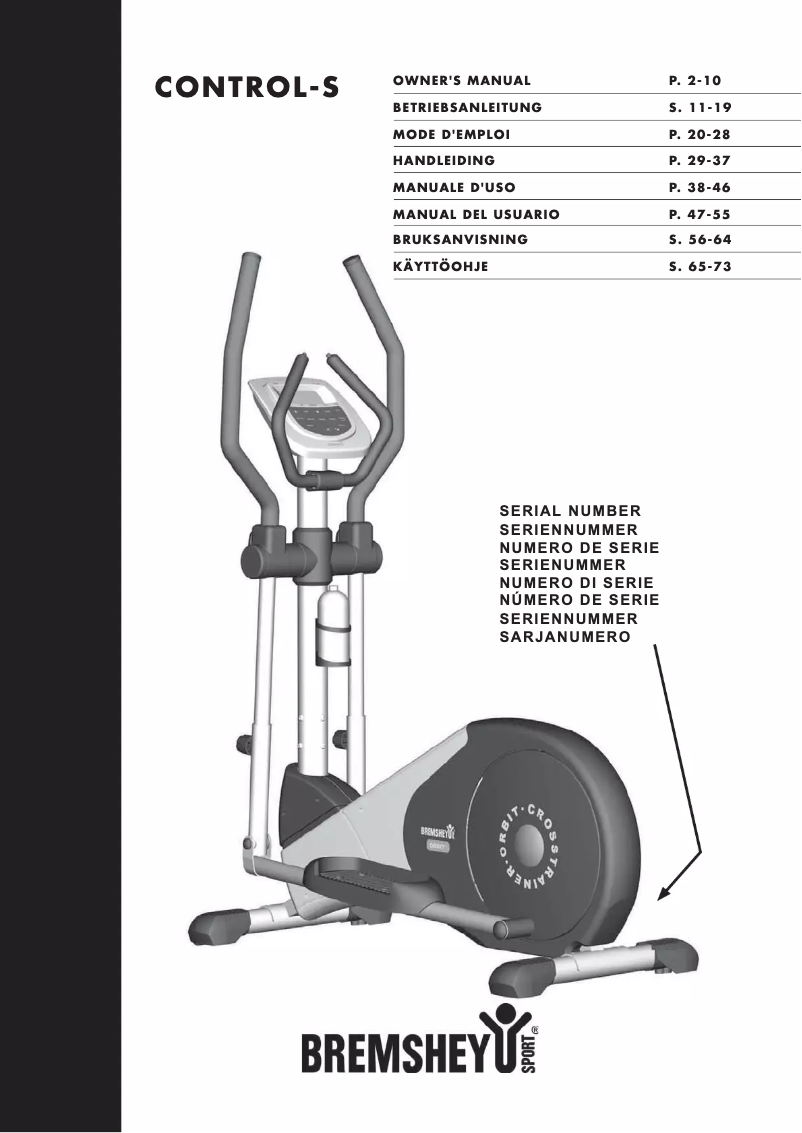 Página 1 del manual Manual de usuario Bremshey Orbit Control-S