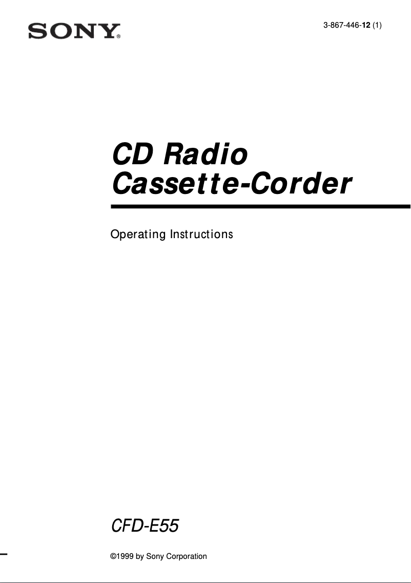 Página 1 del manual Manual de usuario Sony CFD-E55