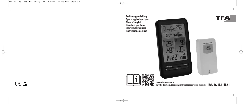 Imagen de la primera página del manual del dispositivo Luna 35.1165.01