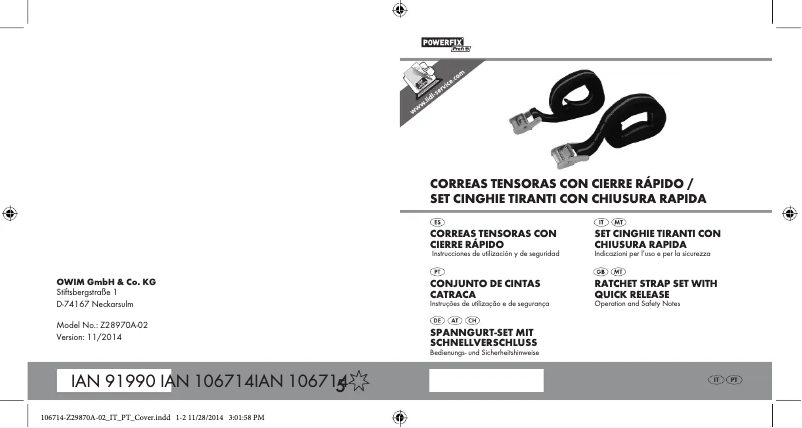 Imagen de la primera página del manual del dispositivo Z28970A-02