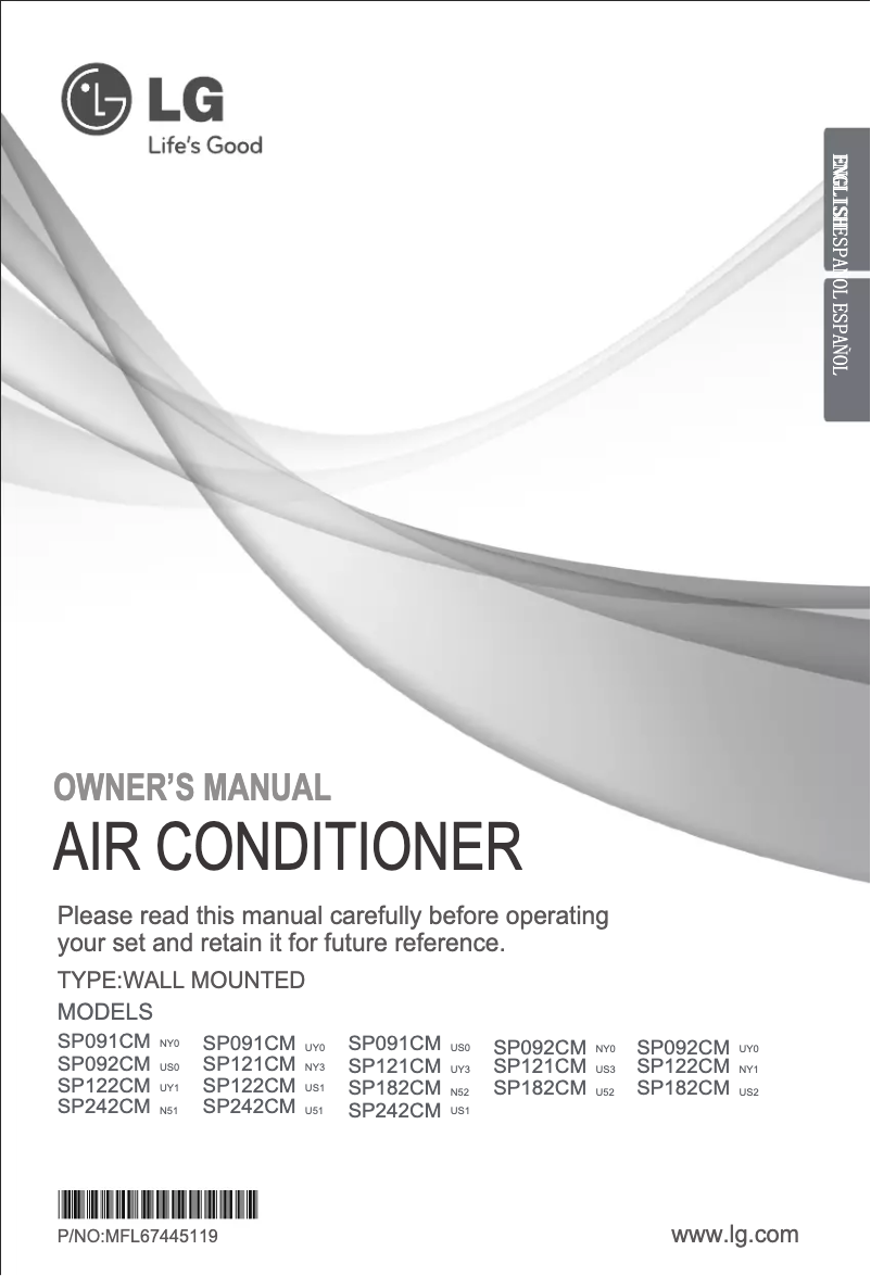 Página 1 del manual Manual de usuario LG SP091CM