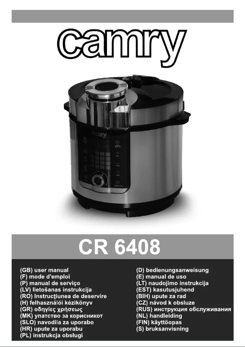 Imagen de la primera página del manual del dispositivo CR 6408