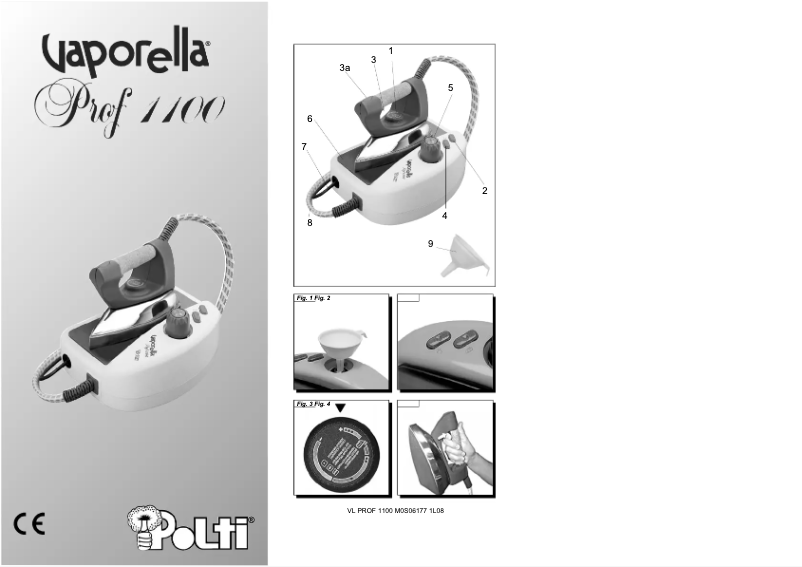 Imagen de la primera página del manual del dispositivo Vaporella Forever 1100