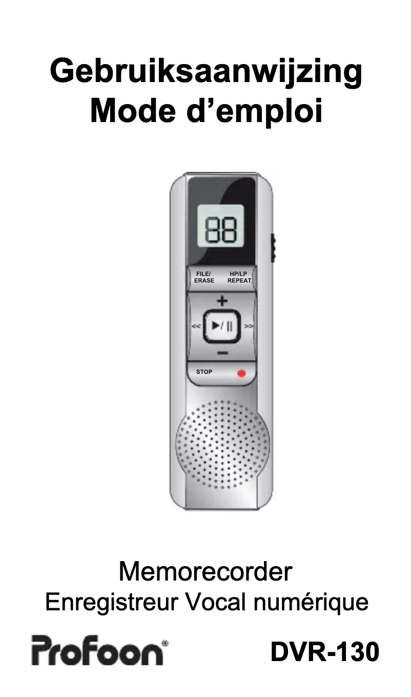 Página 1 del manual Manual de usuario Profoon DVR-130