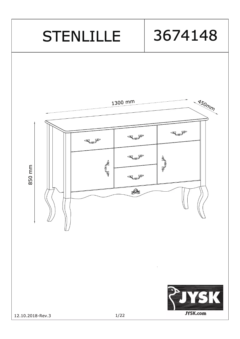 Imagen de la primera página del manual del dispositivo STENLILLE