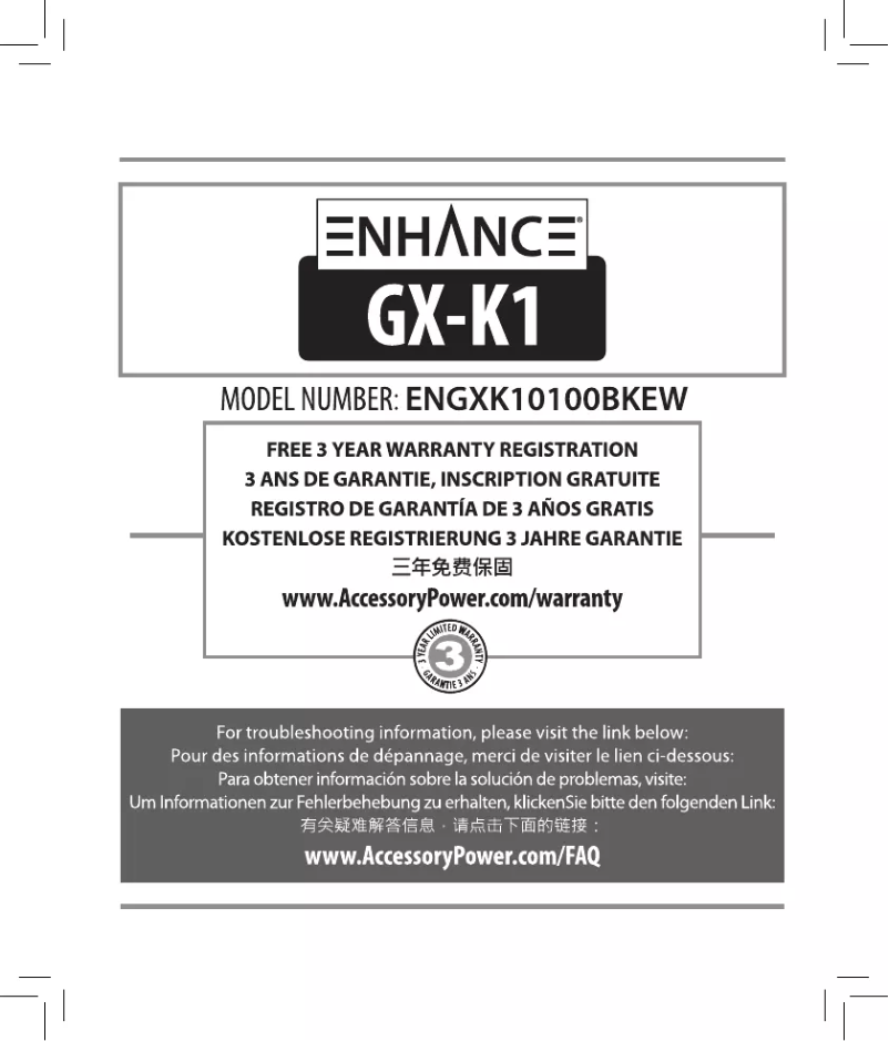 Página 1 del manual Manual de usuario Accessory Power GX-K1