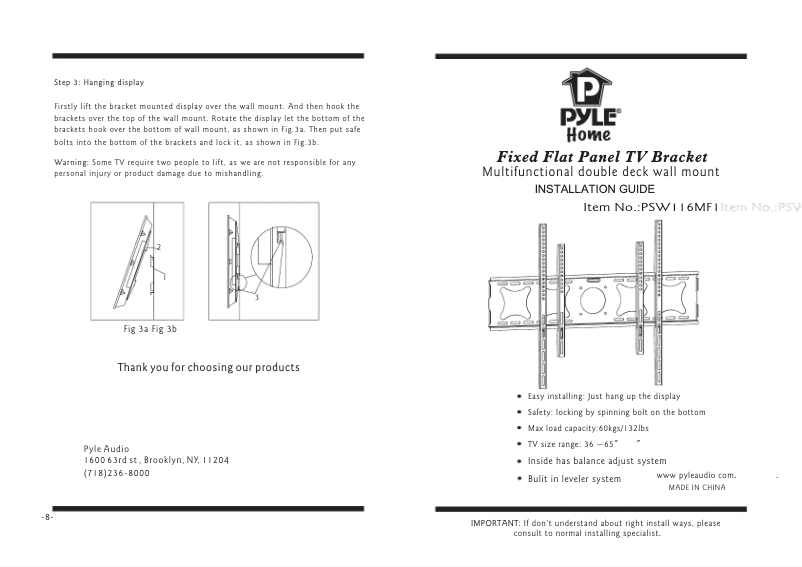 Imagen de la primera página del manual del dispositivo PSW116MF1