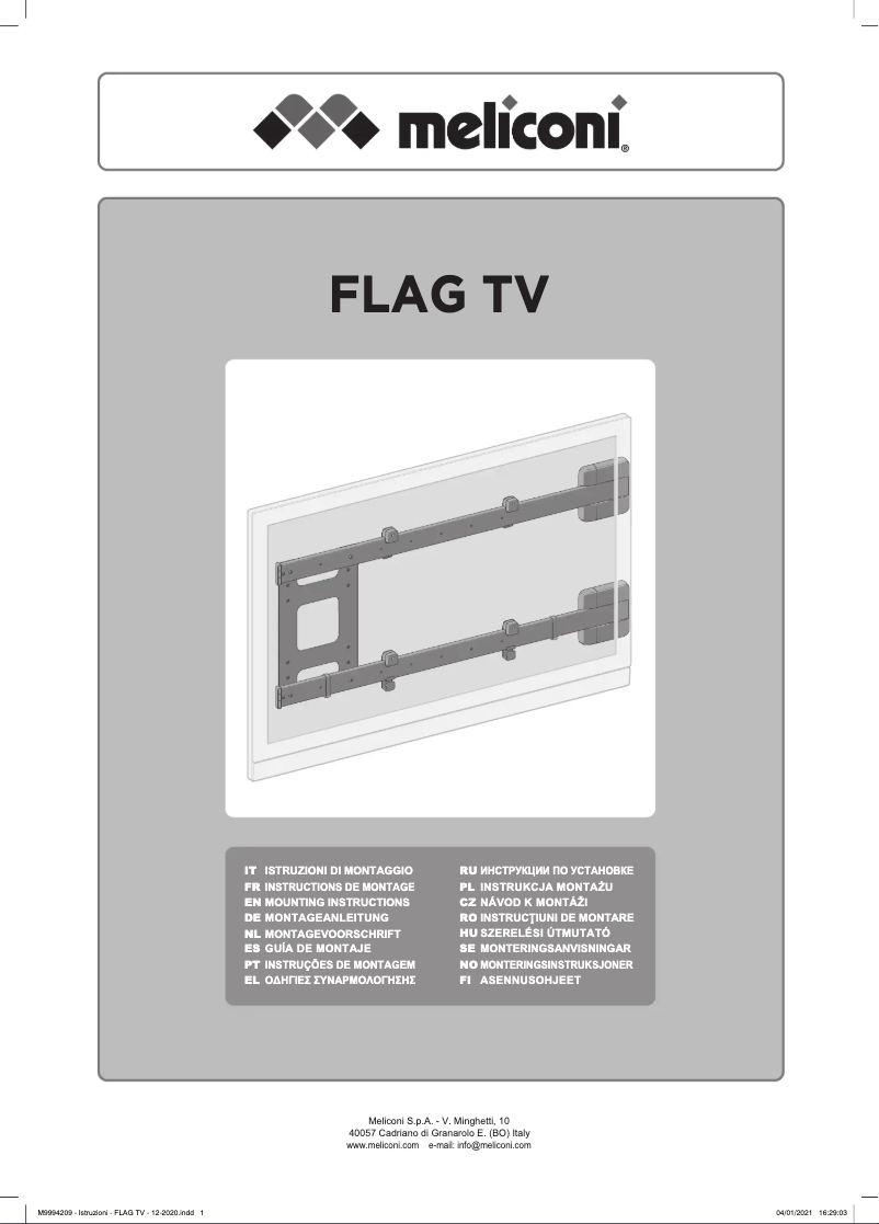 Página 1 del manual Manual de usuario Meliconi Flag TV