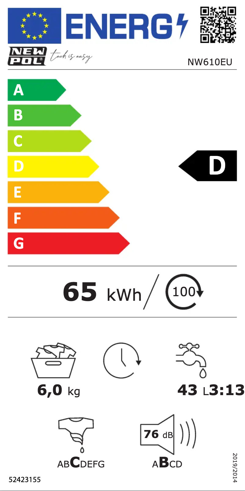 Imagen de la primera página del manual del dispositivo NW610EU