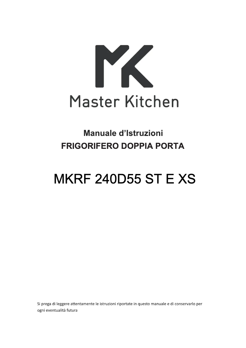 Página 1 del manual Manual de usuario Master Kitchen MKRF 240D55 ST E XS