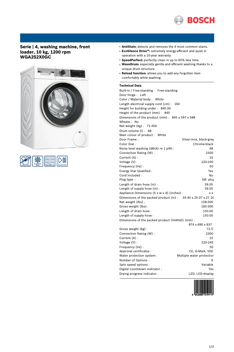 Imagen de la primera página del manual del dispositivo WGA252X0GC
