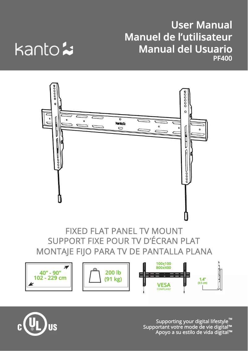 Página nº 1 - Manual de usuario Kanto PF400