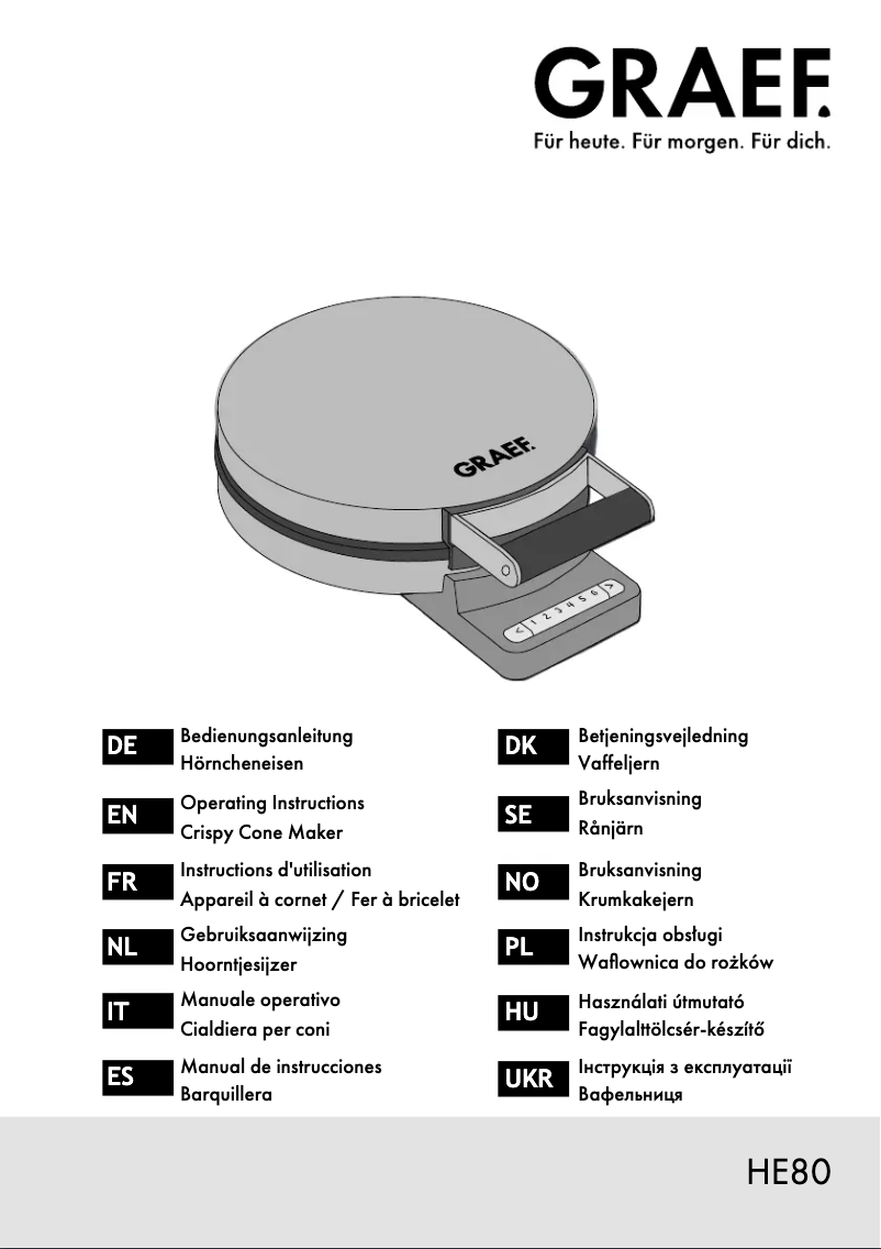 Imagen de la primera página del manual del dispositivo HE 80