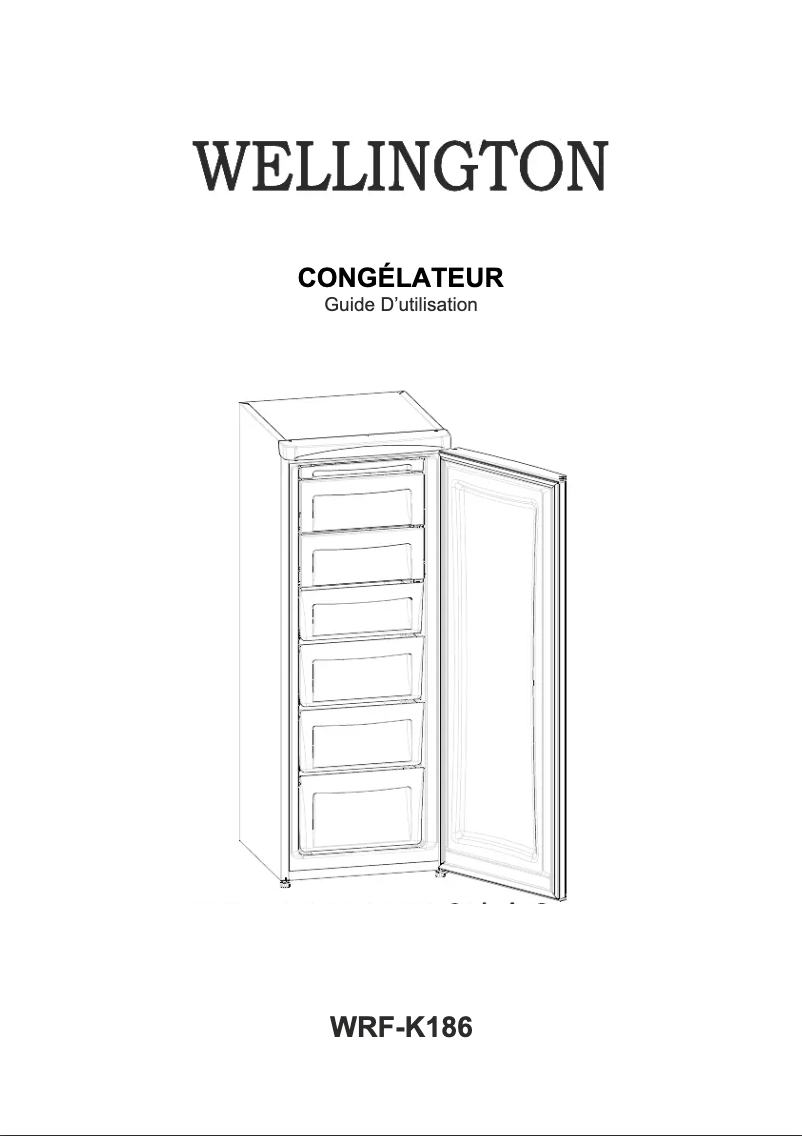 Página 1 del manual Manual de usuario Wellington WRF-K186