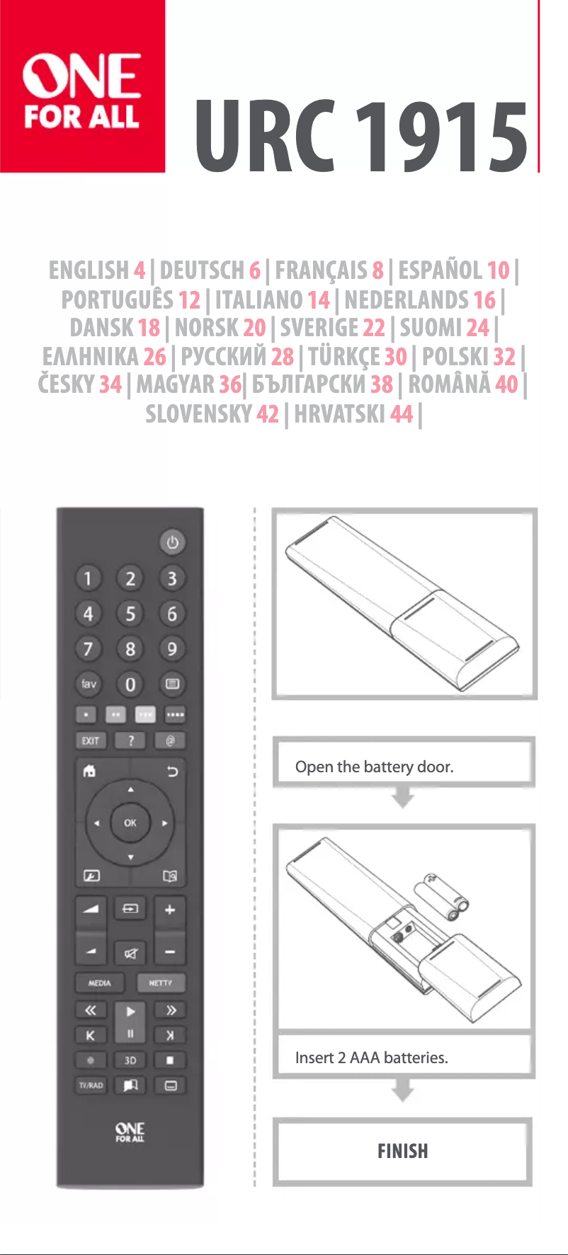 Página nº 1 - Manual de usuario One for all Grundig URC 1915