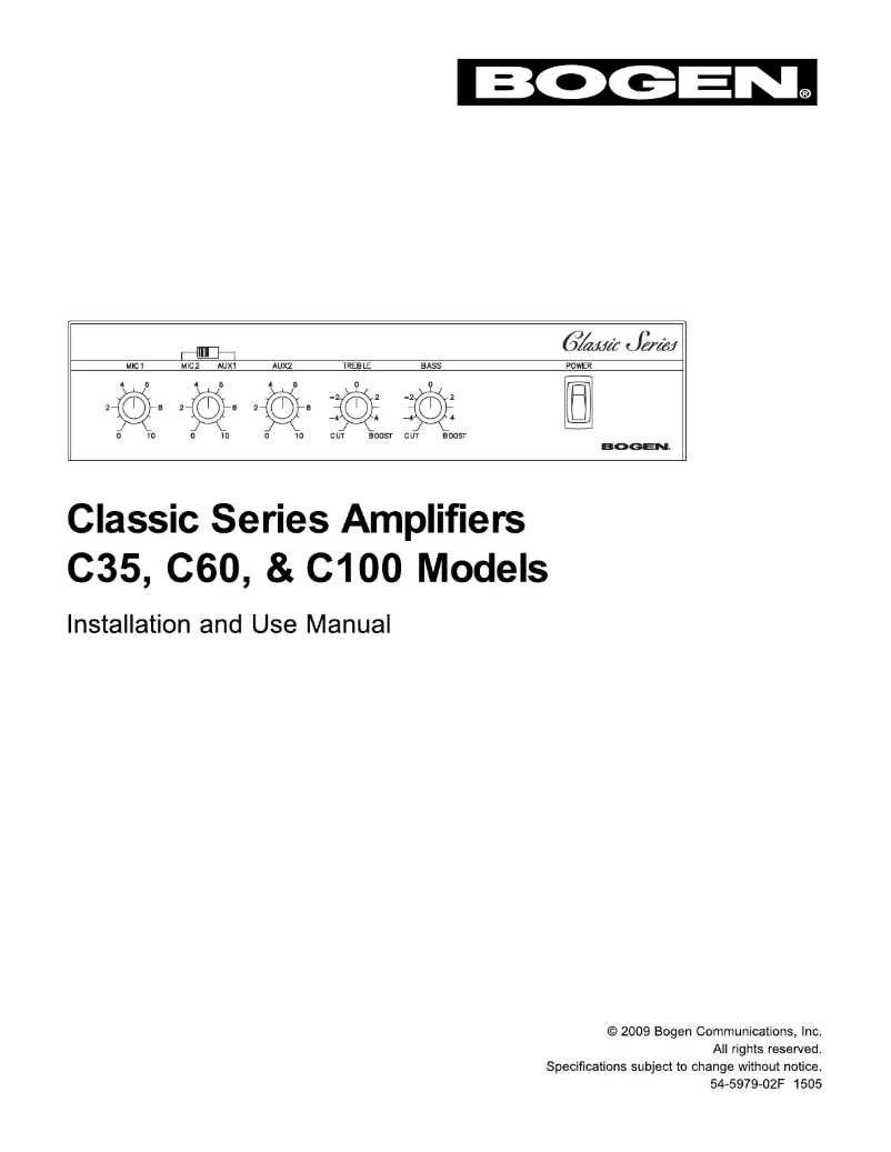 Página nº 1 - Manual de usuario Bogen C35
