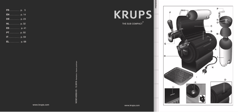 Página 1 del manual Manual de usuario Krups The Sub Compact