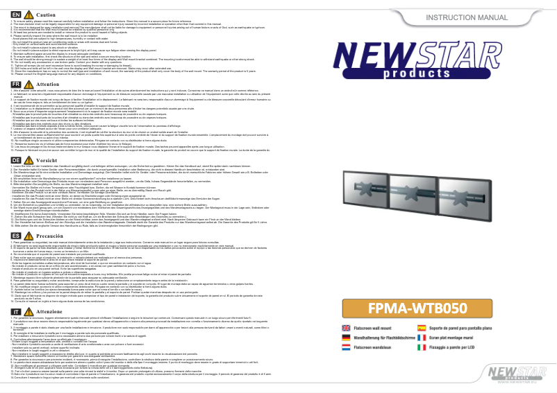 Página 1 del manual Manual de usuario Newstar FPMA-WTB050