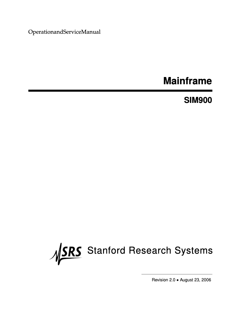 Imagen de la primera página del manual del dispositivo SIM900