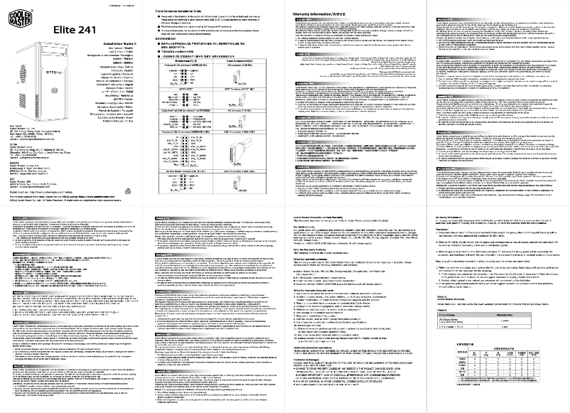 Página 1 del manual Manual de usuario Cooler Master Elite 241