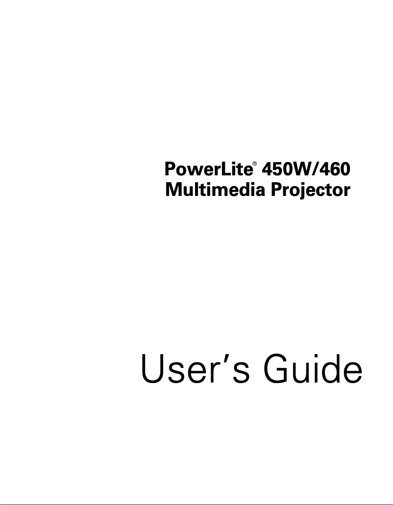 Página 1 del manual Manual de usuario Epson PowerLite 450W
