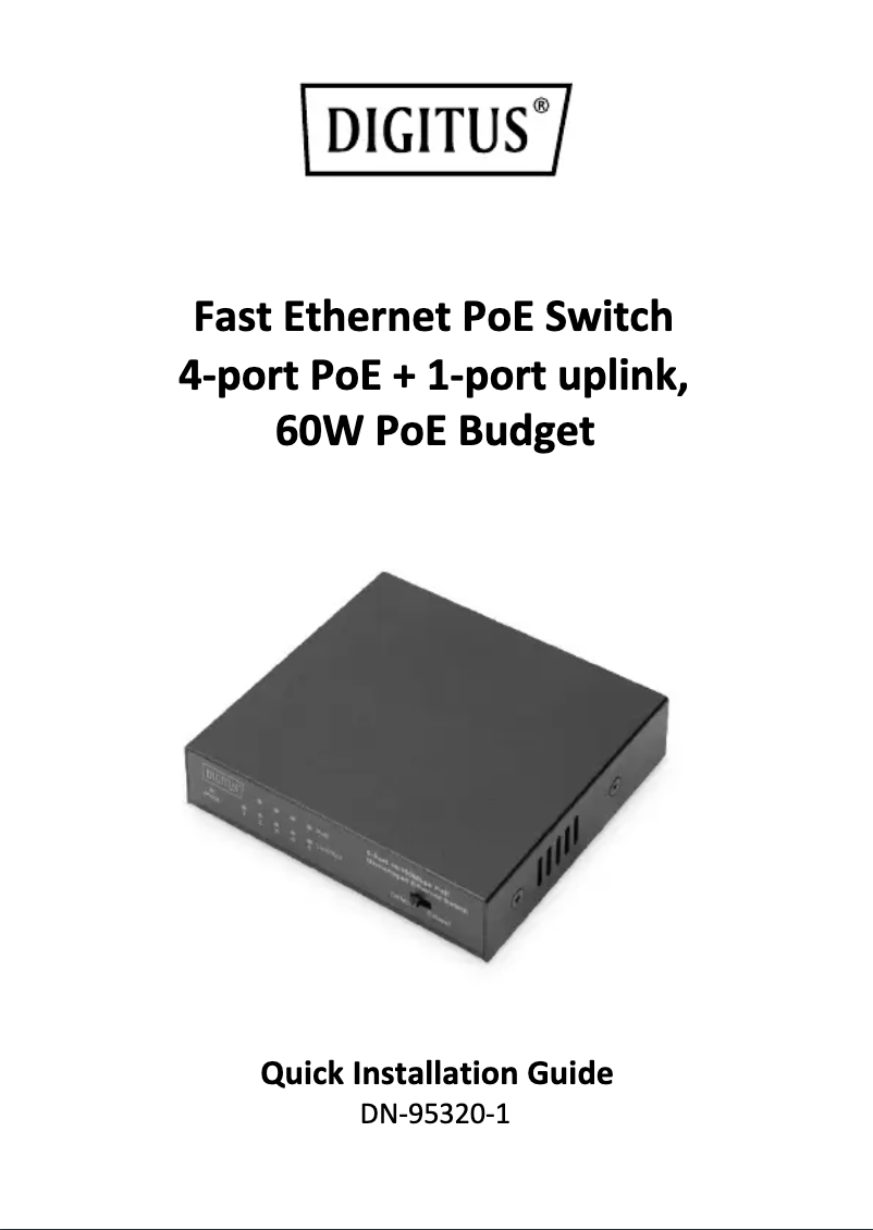 Imagen de la primera página del manual del dispositivo DN-95323