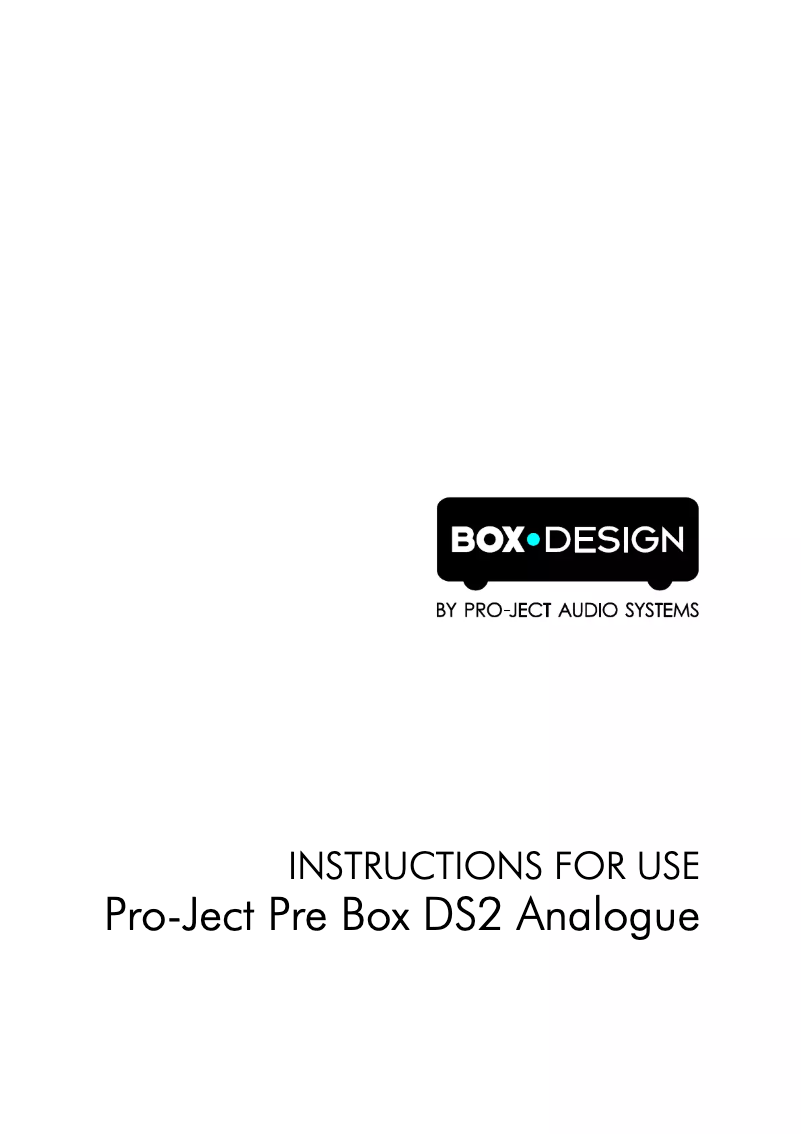Imagen de la primera página del manual del dispositivo Pre Box DS2 Analogue