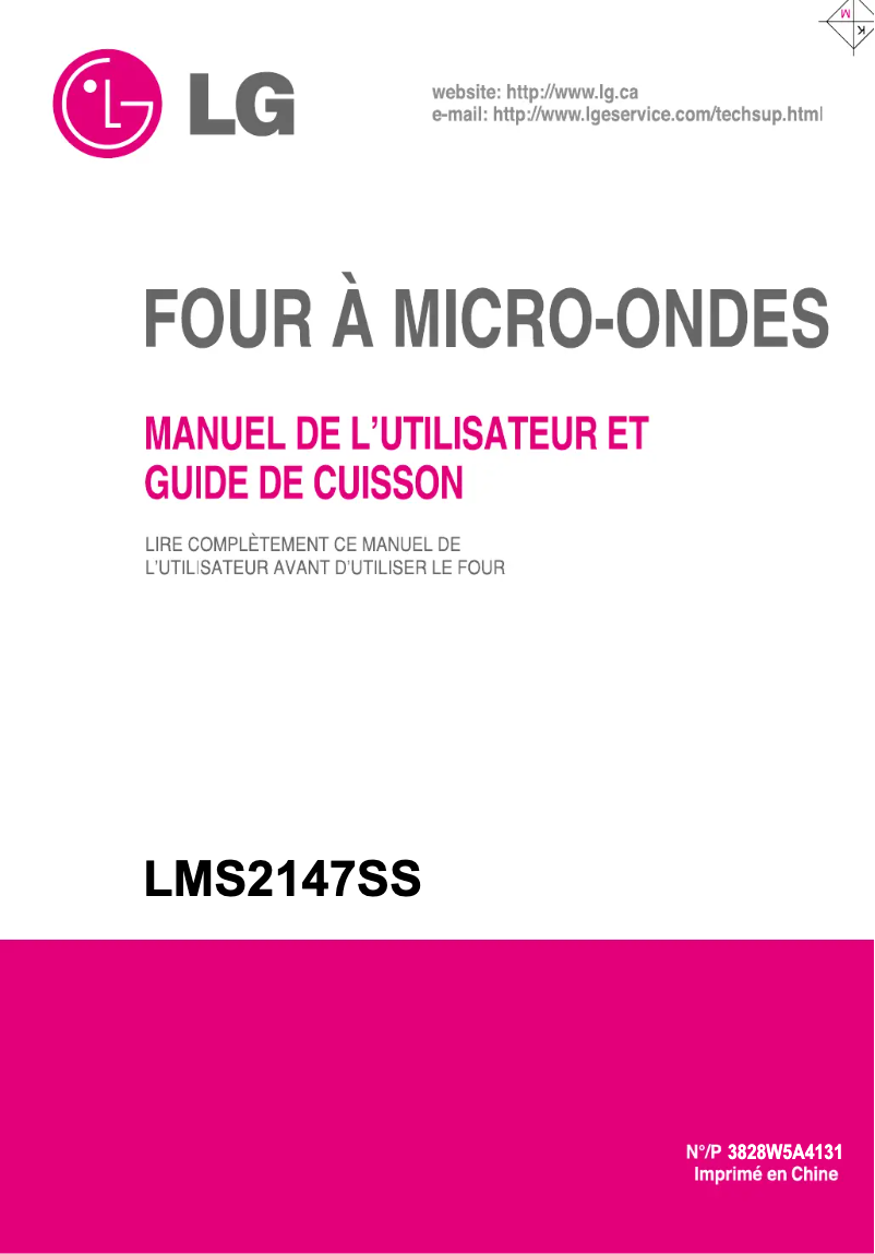 Imagen de la primera página del manual del dispositivo LMS2147SS