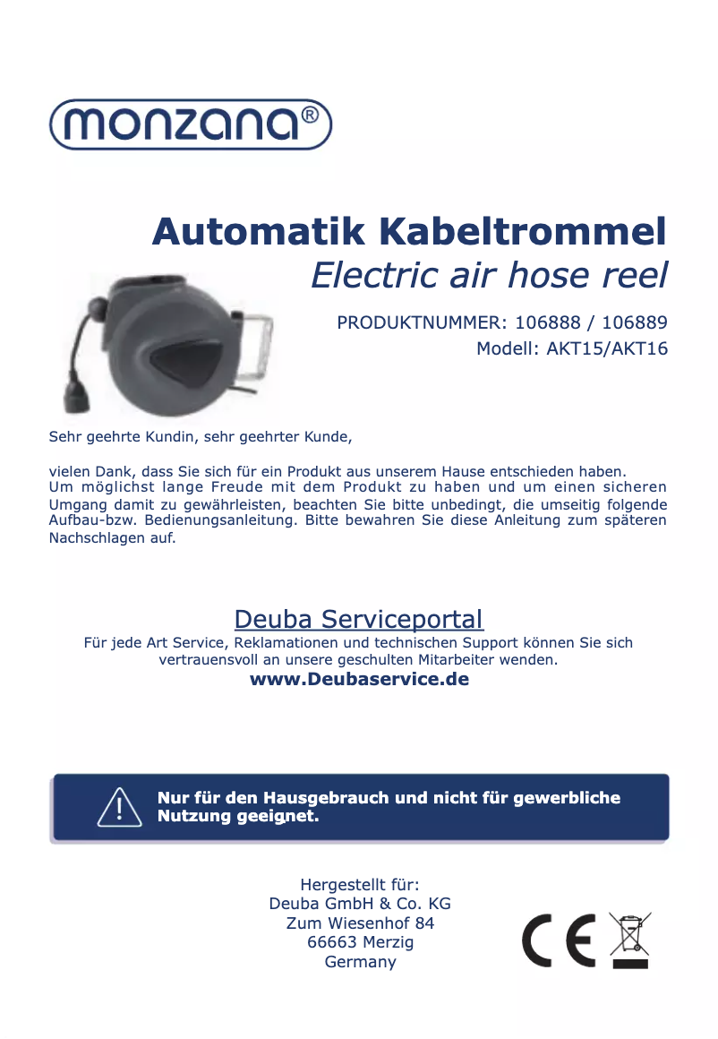 Página 1 del manual Manual de usuario Monzana AKT15