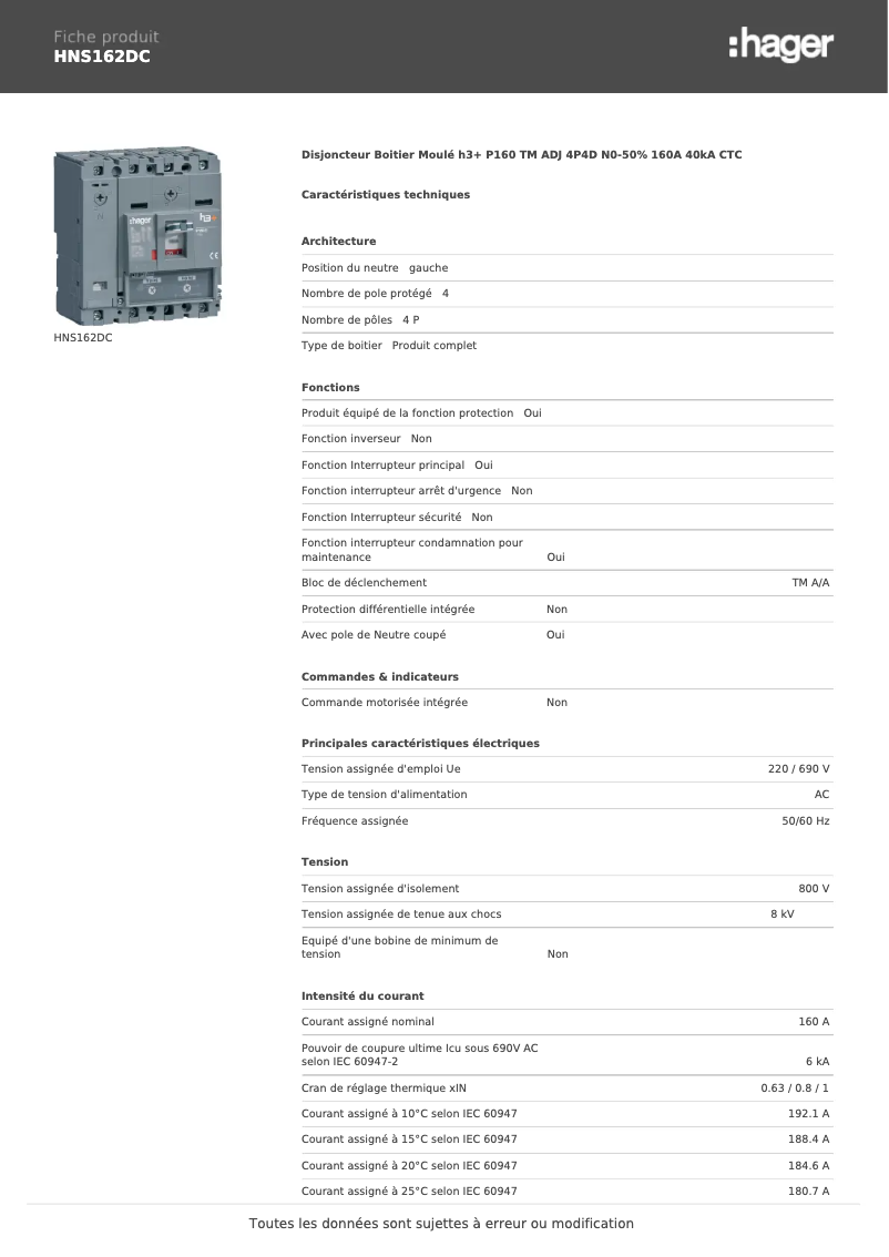 Imagen de la primera página del manual del dispositivo HNS162DC