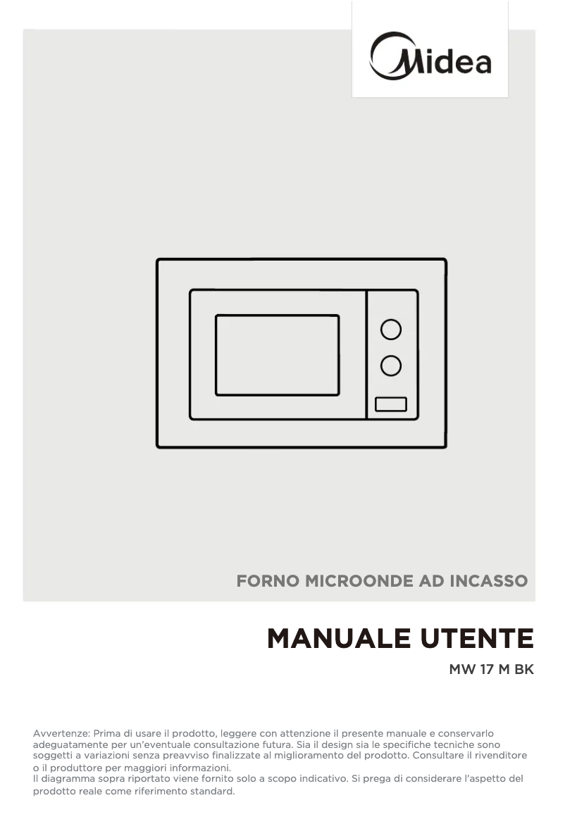 Página 1 del manual Manual de usuario Midea MW 17 M BK