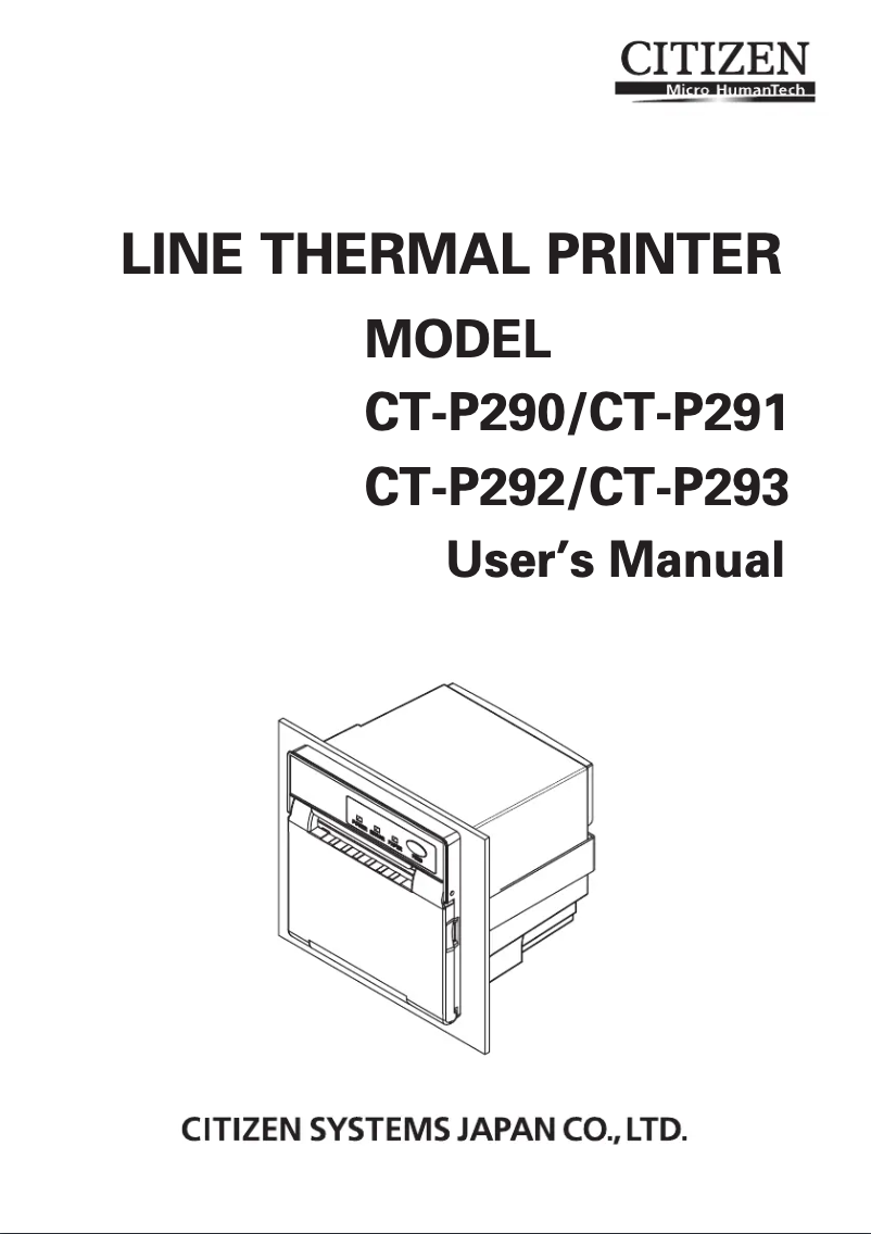 Imagen de la primera página del manual del dispositivo CT-P290