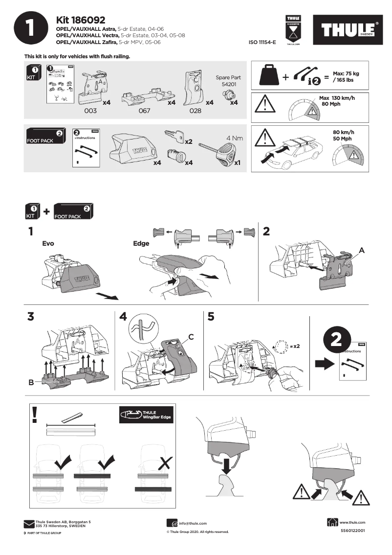 Imagen de la primera página del manual del dispositivo Kit 186092