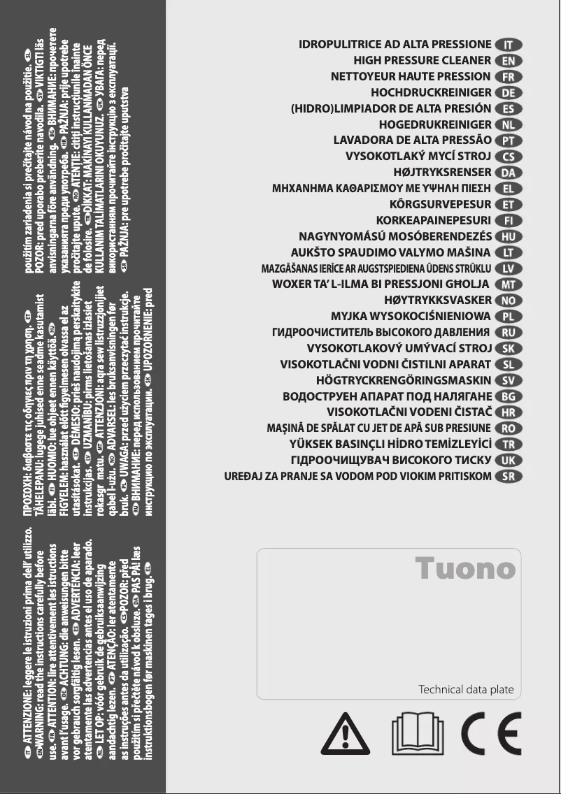 Imagen de la primera página del manual del dispositivo Tuono 20