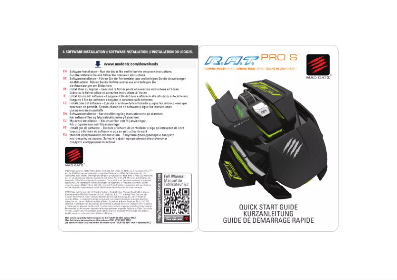 Página 1 del manual Manual de usuario Mad Catz R.A.T. PRO S