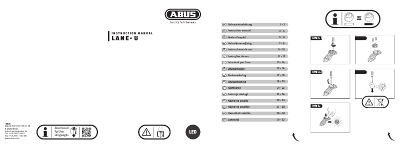Imagen de la primera página del manual del dispositivo Lane-U