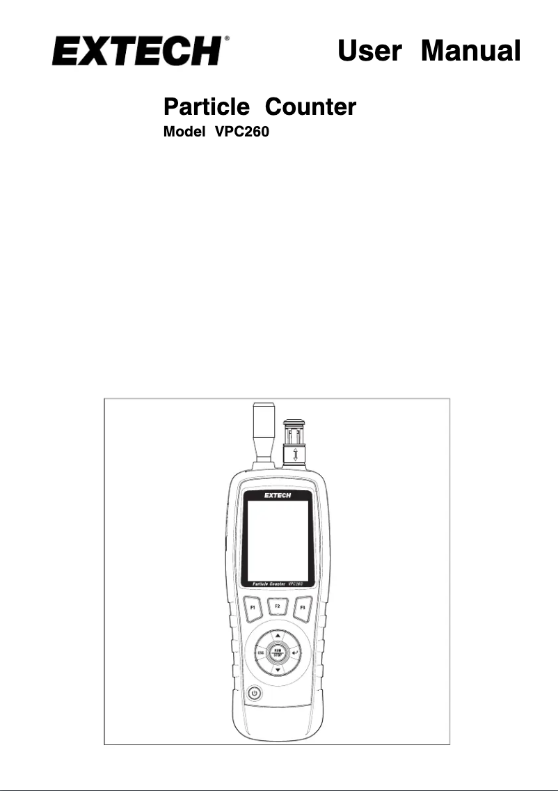 Página 1 del manual Manual de usuario Extech VPC260