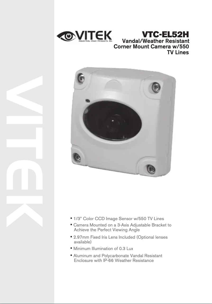 Imagen de la primera página del manual del dispositivo VTC-EL52H