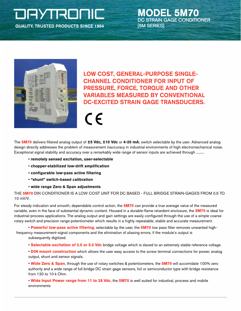 Imagen de la primera página del manual del dispositivo 5M70