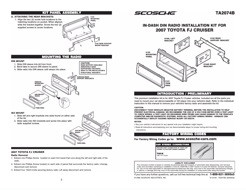 Imagen de la primera página del manual del dispositivo TA2074B