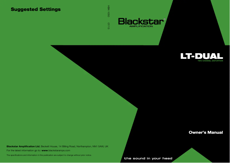 Página 1 del manual Manual de usuario Blackstar LT-DUAL
