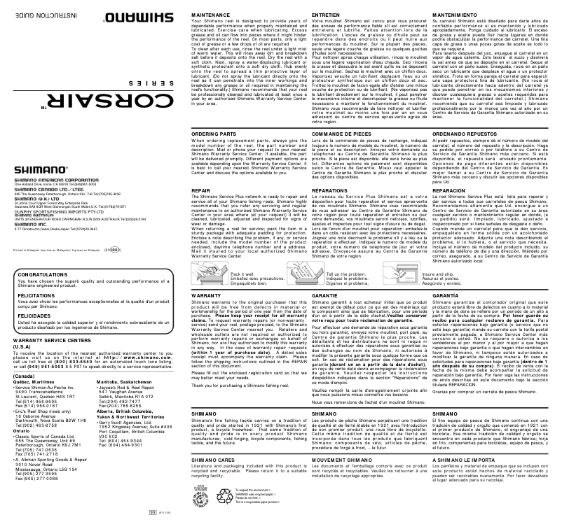 Imagen de la primera página del manual del dispositivo Corsair 401A
