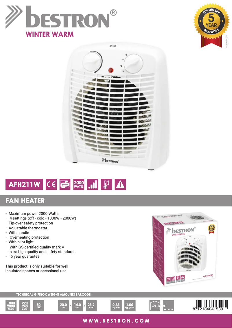 Imagen de la primera página del manual del dispositivo AFH211W