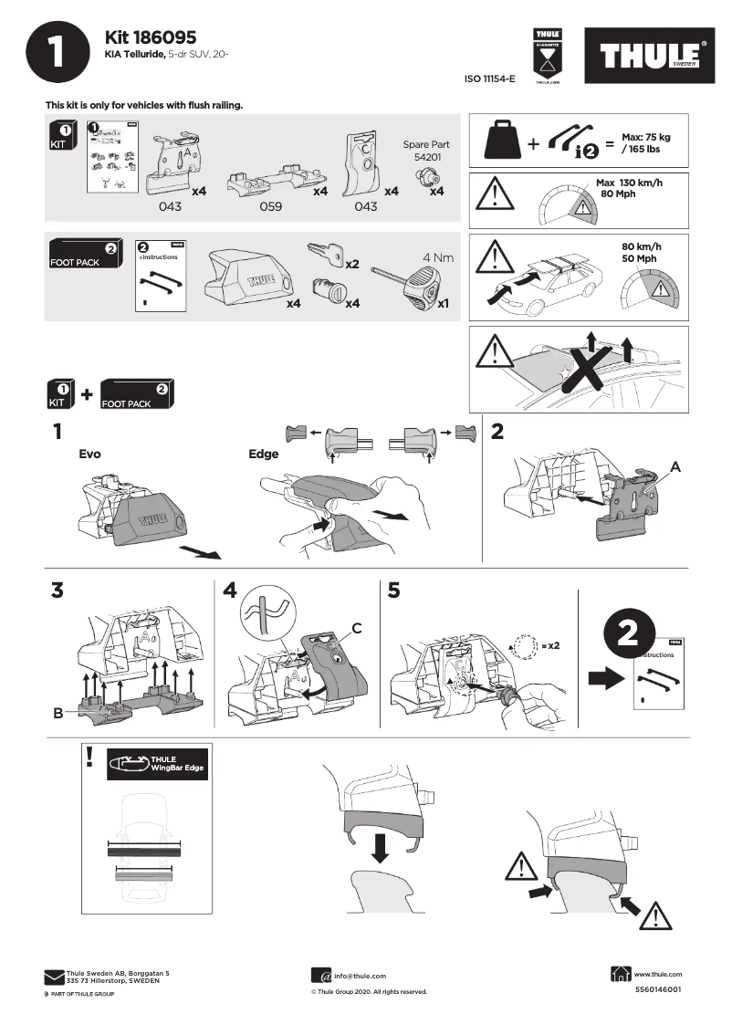 Imagen de la primera página del manual del dispositivo Kit 186095
