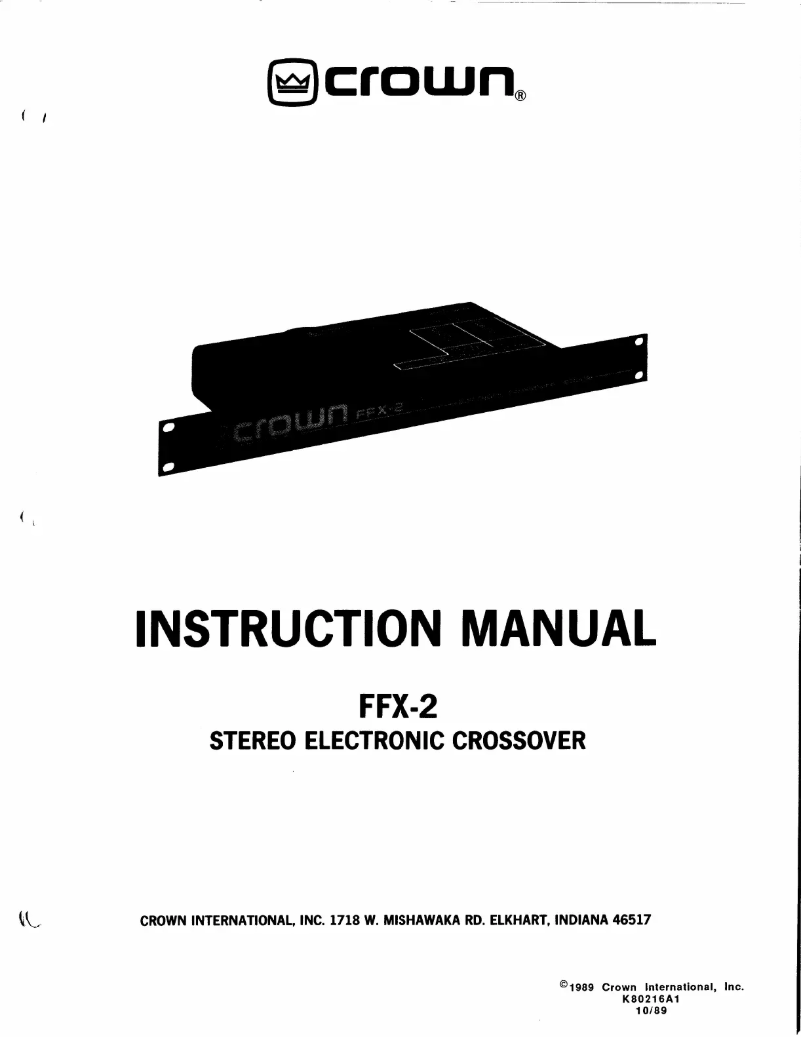 Imagen de la primera página del manual del dispositivo FFX-2