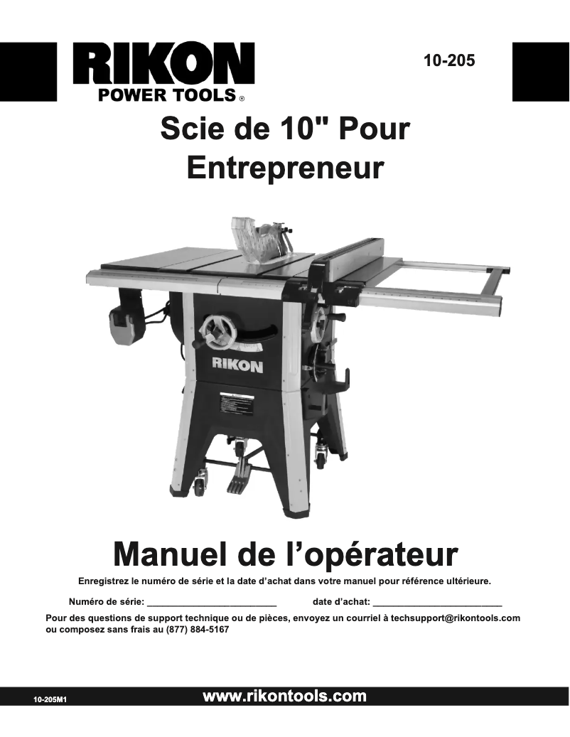 Página nº 1 - Manual de usuario RIKON 10-205