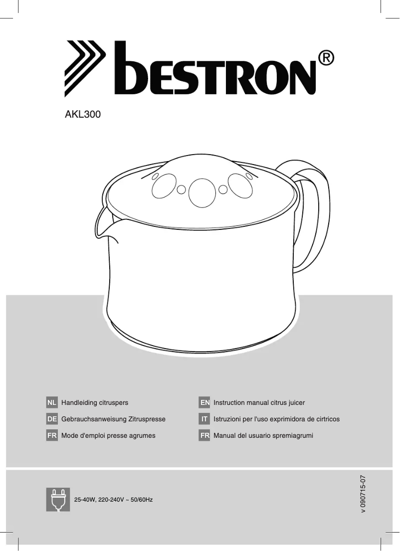 Imagen de la primera página del manual del dispositivo AKL300