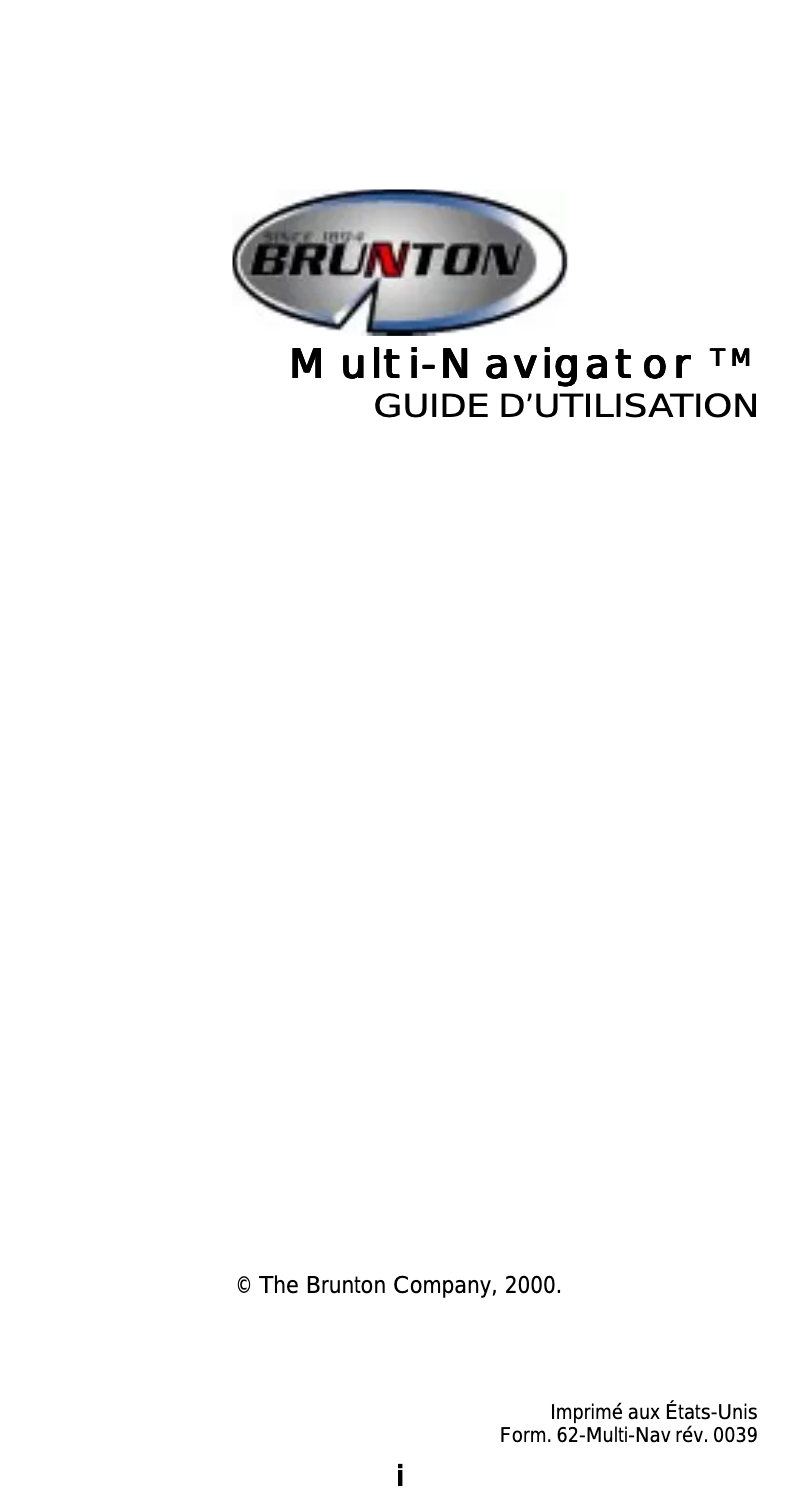 Página 1 del manual Manual de usuario Brunton MultiNavigator