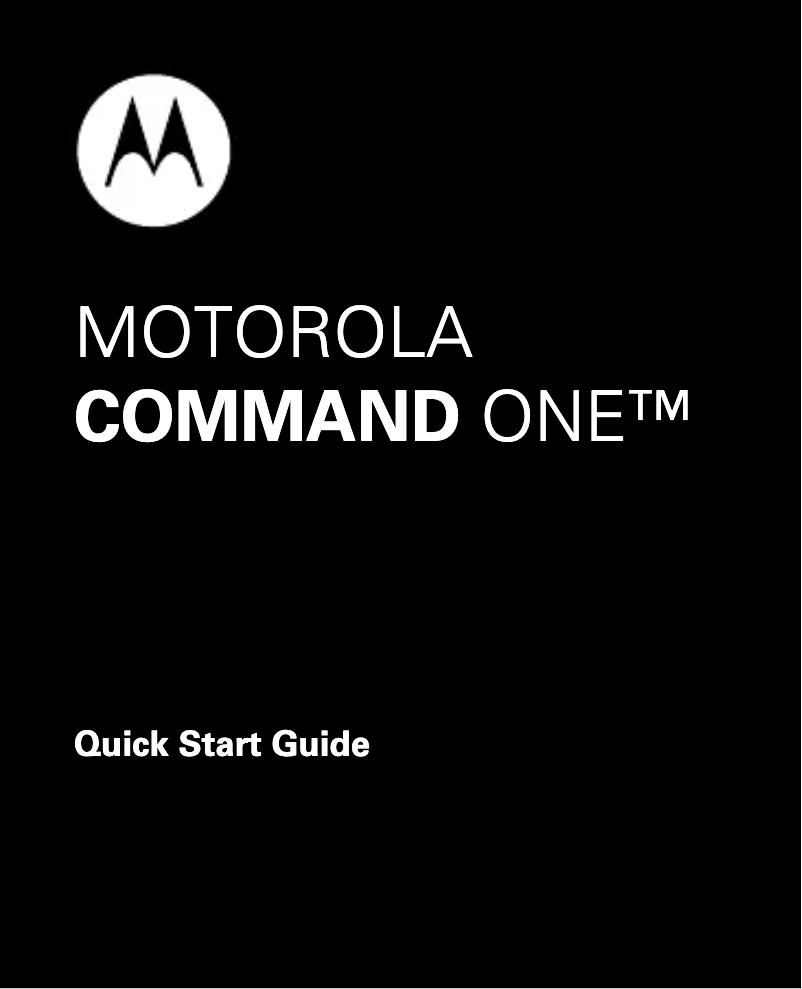 Página 1 del manual Manual de usuario Motorola Command One