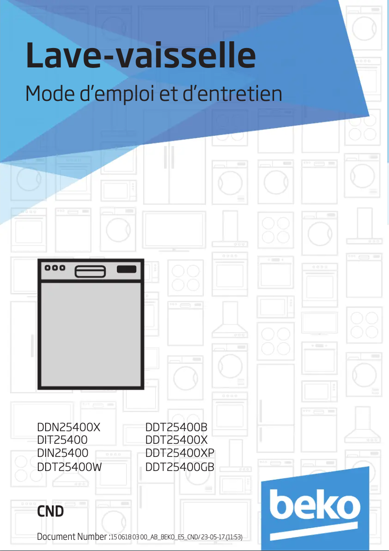 Imagen de la primera página del manual del dispositivo DDT25400XP